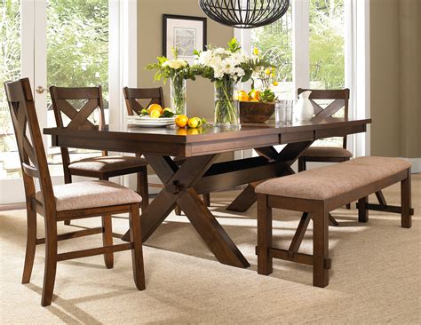 The finish on the solid wood legs creates a striking contrast with the upholstery. . Wayfair dining room